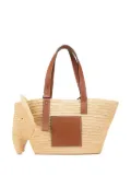 Loewe Pre-Owned 2021 Medium Raffia Elephant Basket Bag tote bag - Brown