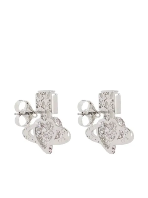 人気ブランド新作豊富 Orb Westwood Vivienne Earrings FARFETCH | Silver | アクセサリー