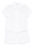 Il Gufo linen shirt and shorts set - White