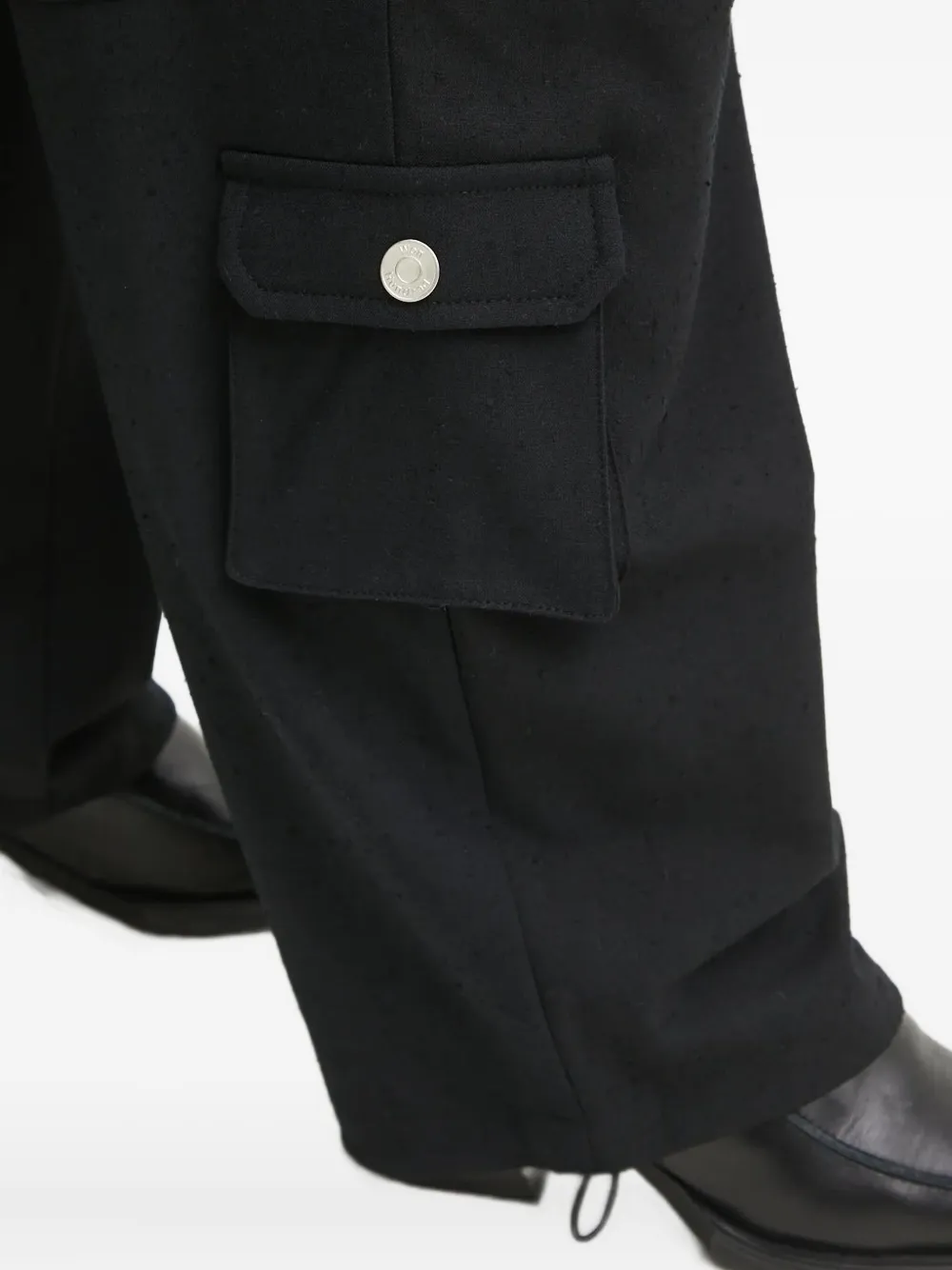 Won Hundred Flap-pocket Draped Trousers In Black