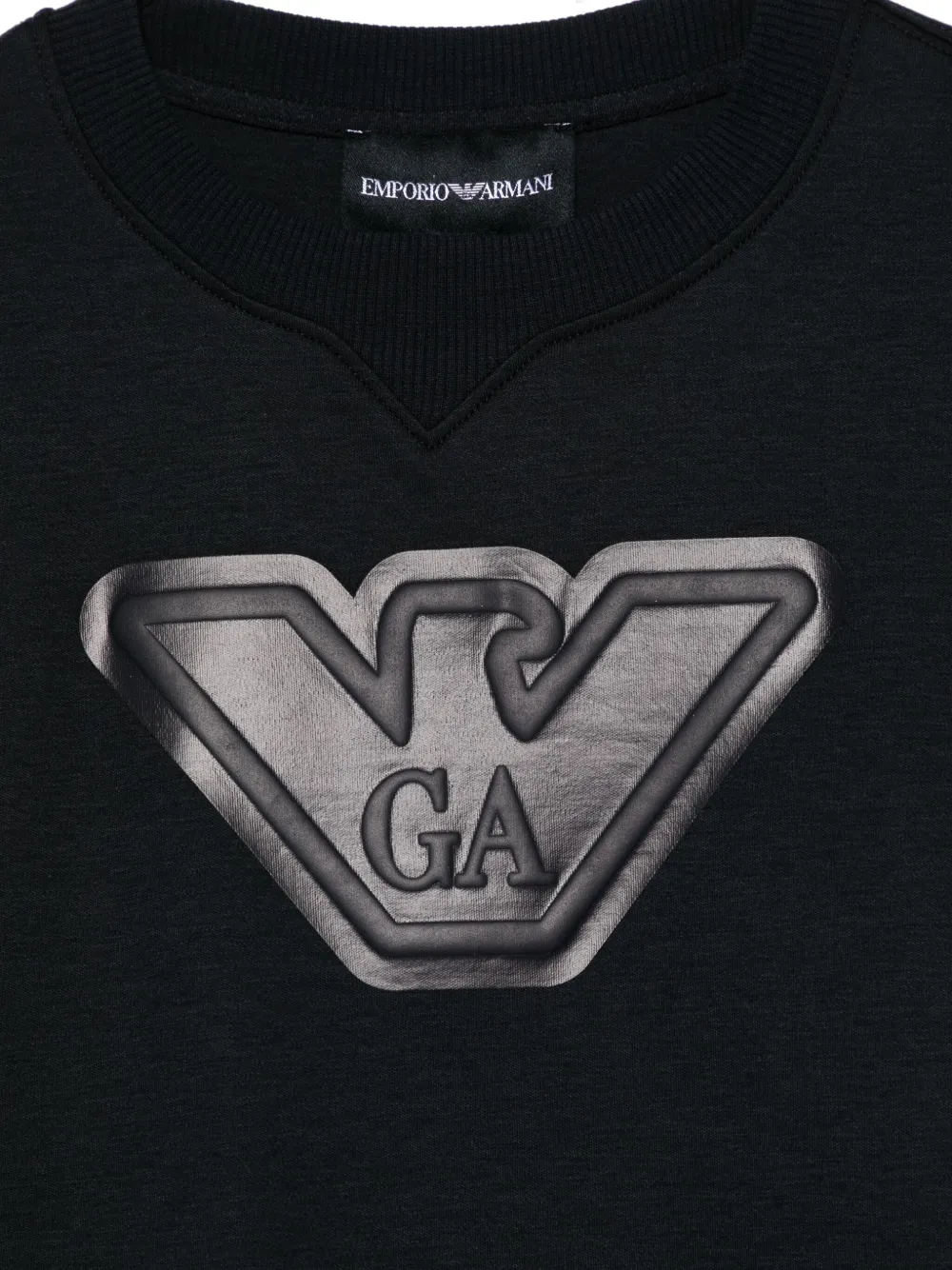 Emporio Armani Kids T-shirt met logoprint Blauw