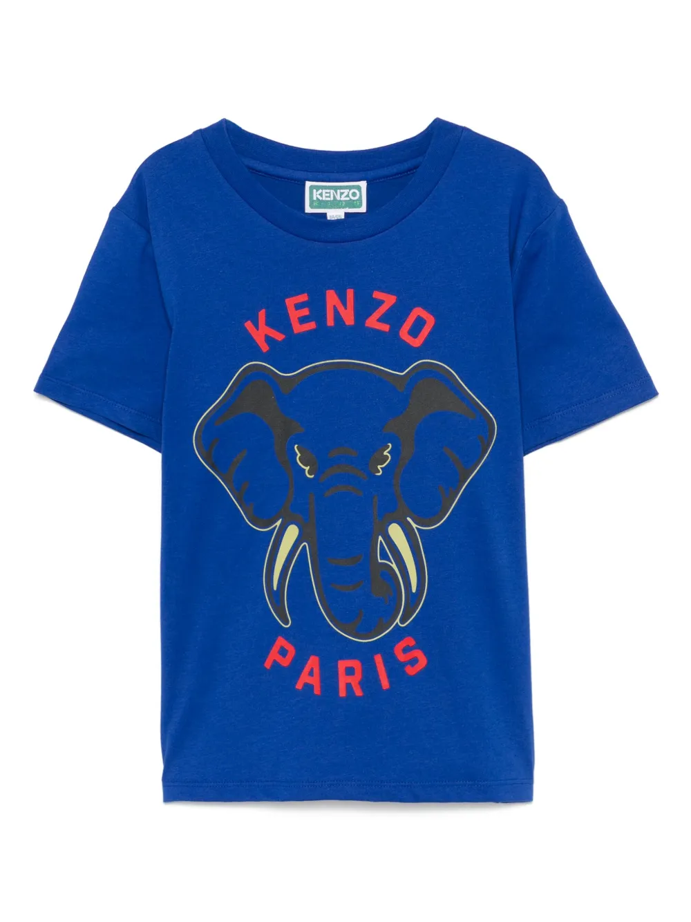 Kenzo Kids T-shirt met Elephant-print Blauw