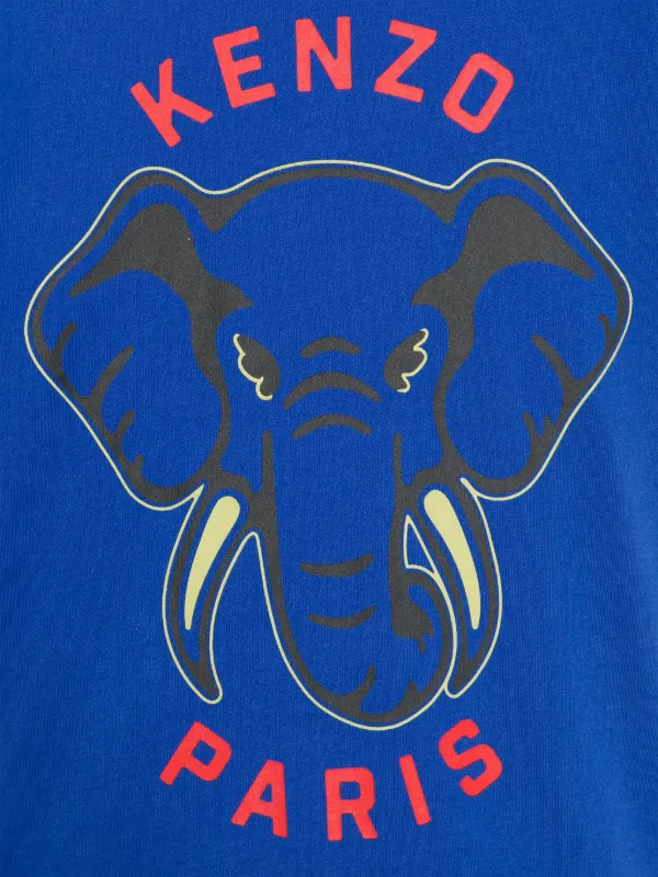 Kenzo Kids Elephant-print T-shirt | Blue | FARFETCH ZA