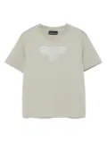 Emporio Armani Kids logo-stamp T-shirt - Green