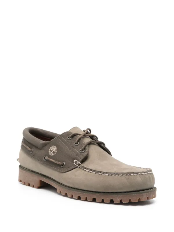 Timberland Hand-Stitched 3-Eye Boat Shoes | Green | FARFETCH RO