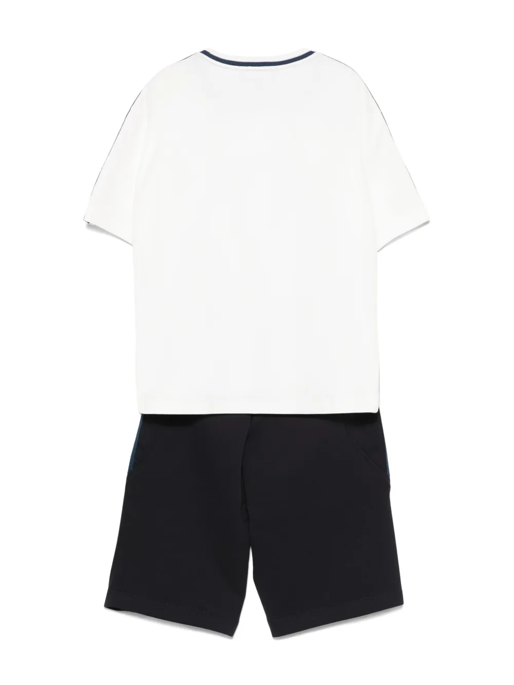 Emporio Armani Kids logo-tape tracksuit - Wit