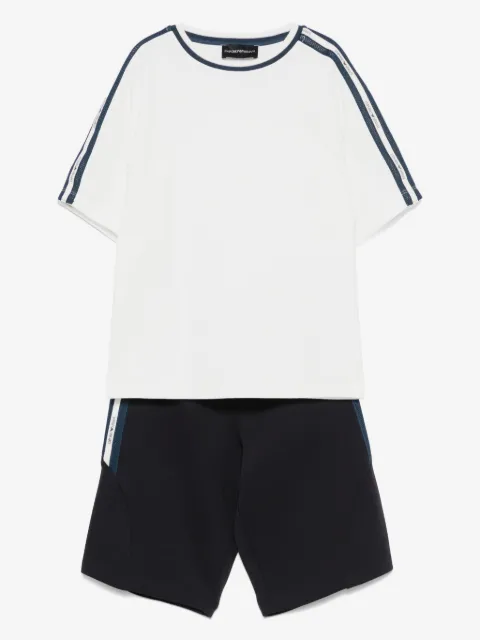 Emporio Armani Kids بدلة رياضية بشريط شعار الماركة