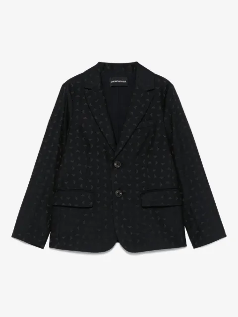 Emporio Armani Kids logo-jacquard blazer