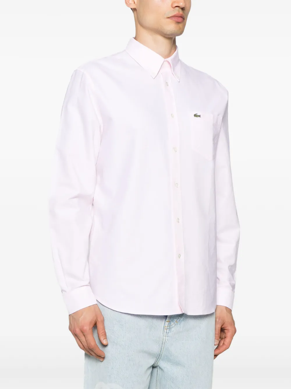 Lacoste Overhemd met logopatch Roze