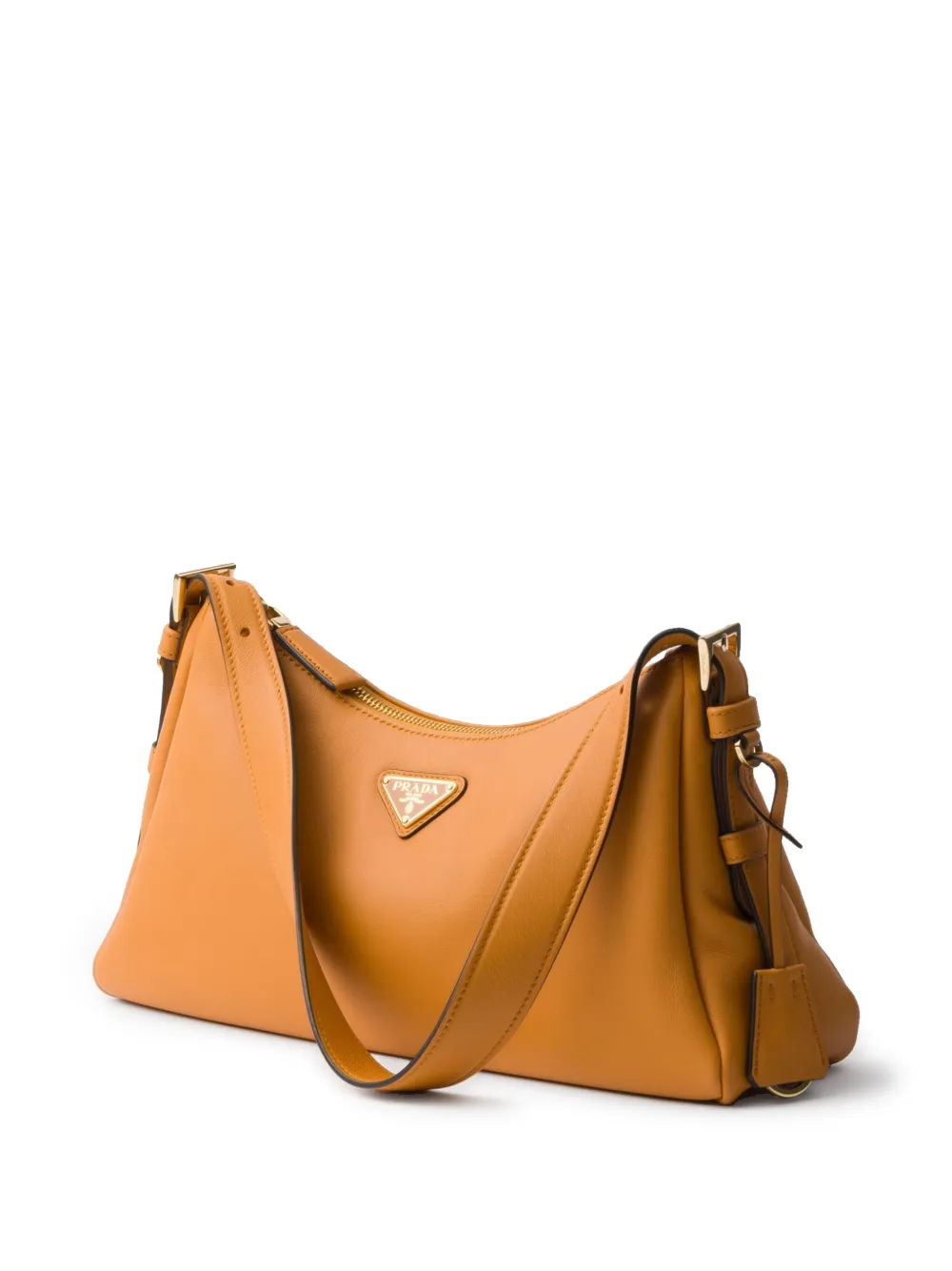 Prada Aimée medium suède schoudertas Oranje