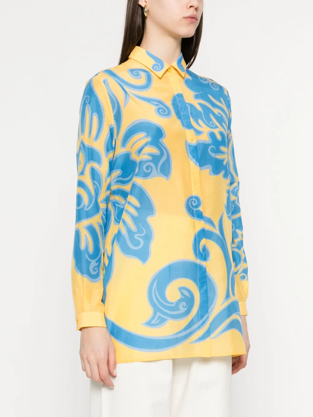 ETRO Blouse met print Geel