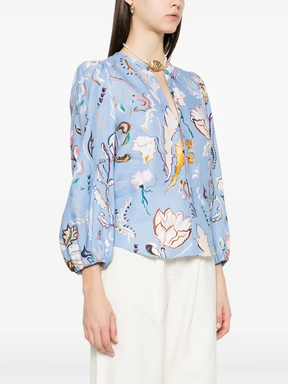 Dorothee Schumacher Floral Power blouse Blauw