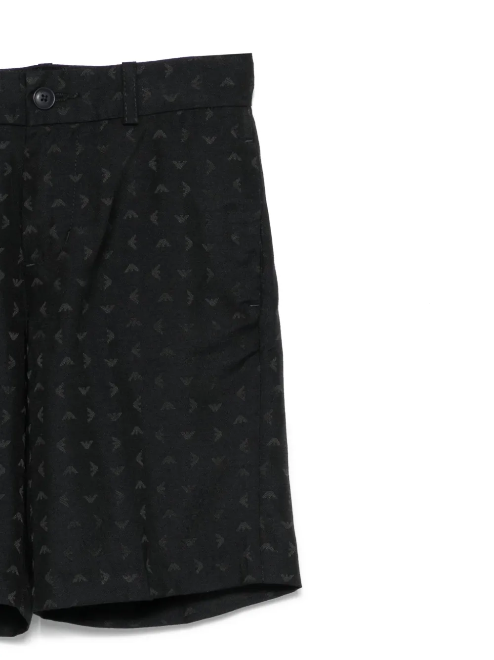 Emporio Armani Kids Shorts met monogram-jacquard Blauw