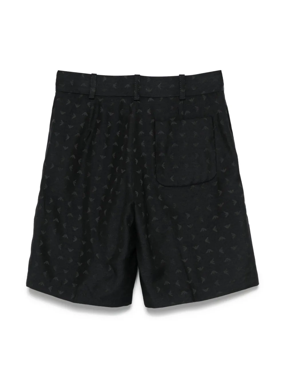 Emporio Armani Kids monogram-jacquard shorts - Blauw