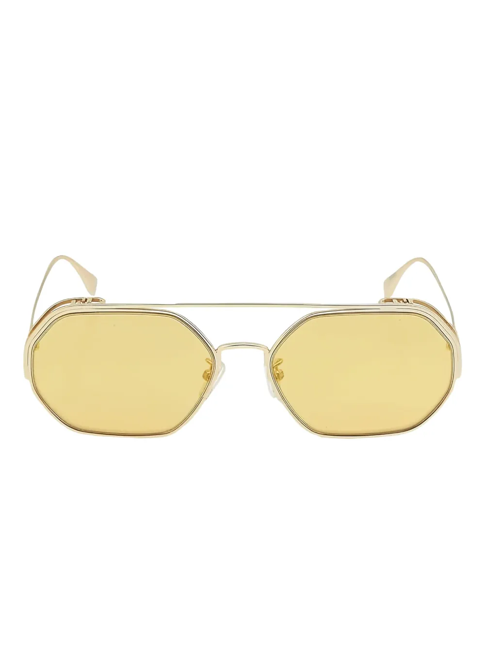 FENDI Zonnebril met geometrisch montuur Goud
