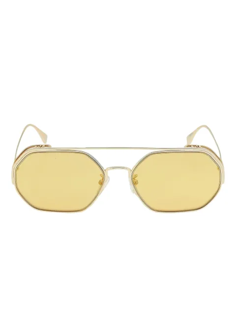 FENDI lentes de sol con armazón geométrica