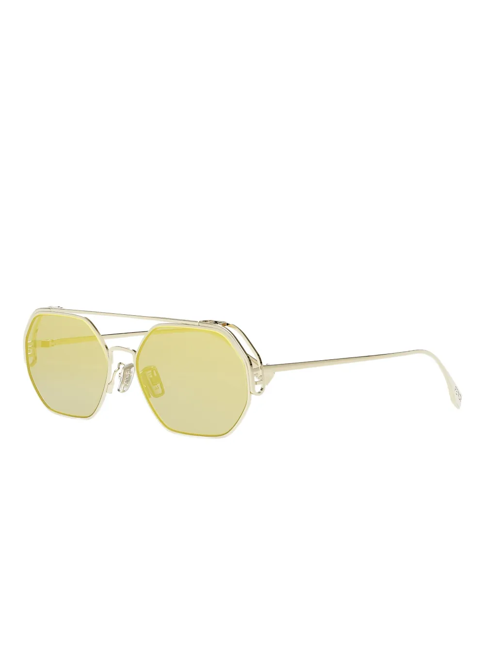 FENDI geometric-frame sunglasses - Goud