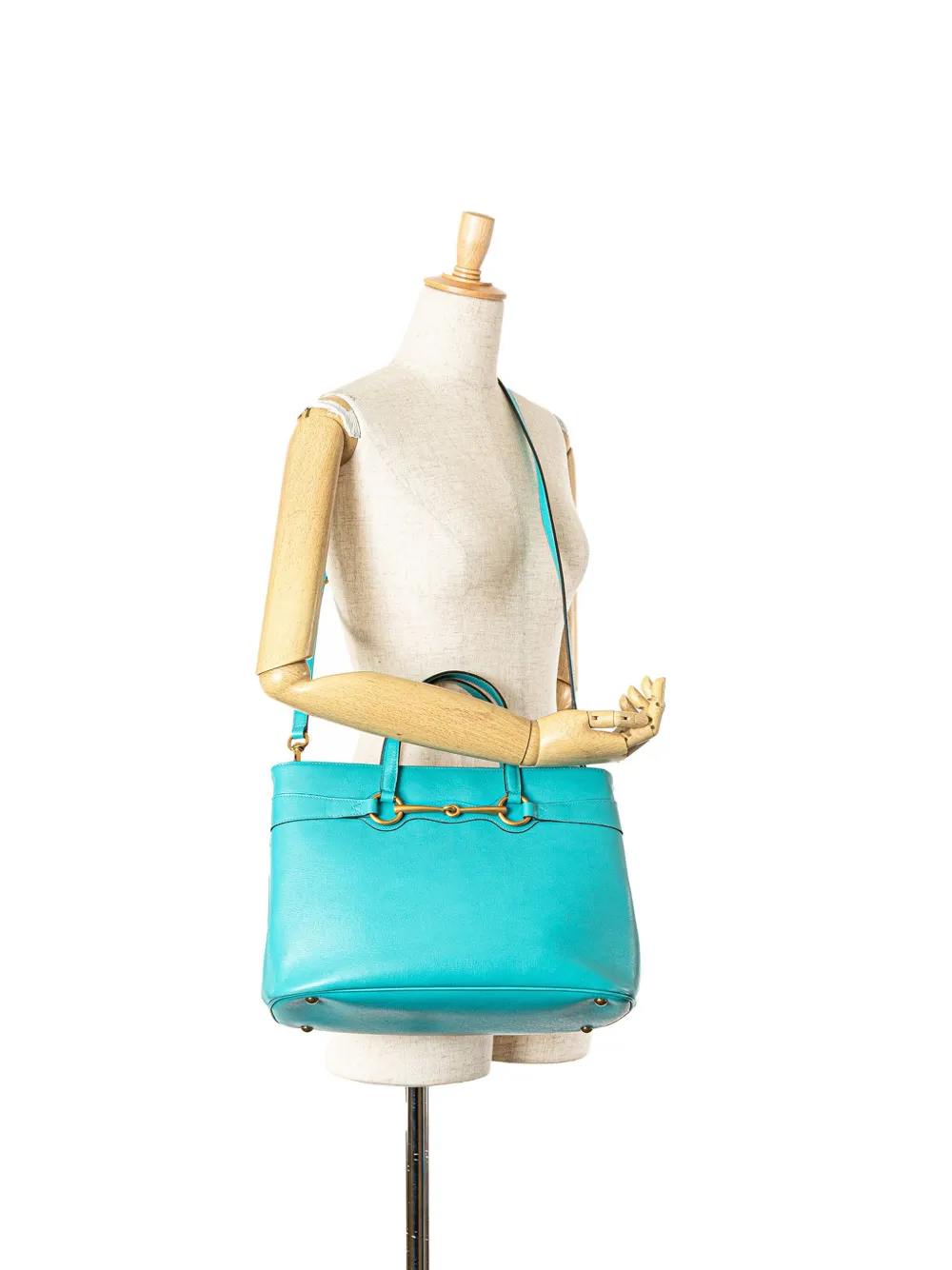 Gucci Pre-Owned 2000-2015 Leather Bright Bit satchel - Blauw