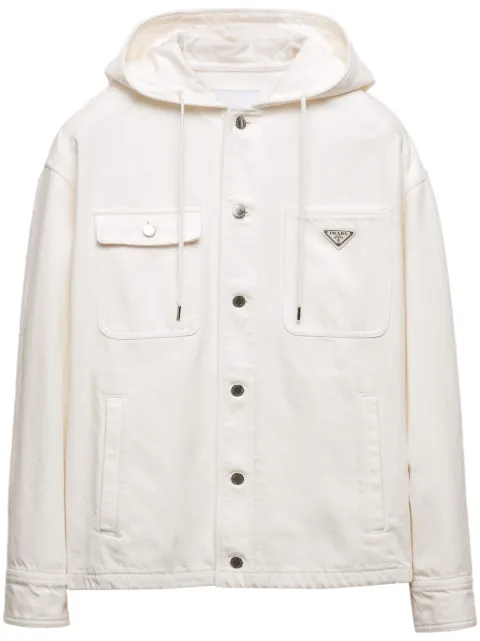 Prada hooded denim shirt