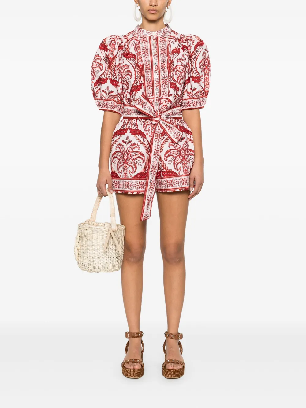 FARM Rio Tropical Cameo romper - Wit