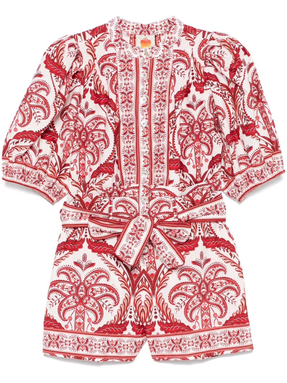 FARM Rio Tropical Cameo romper Wit