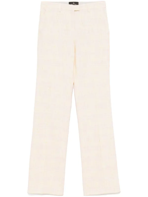 Etro Checked Trousers in Yellow