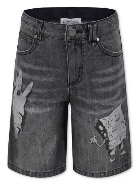 Stella McCartney Kids graphic print denim shorts 