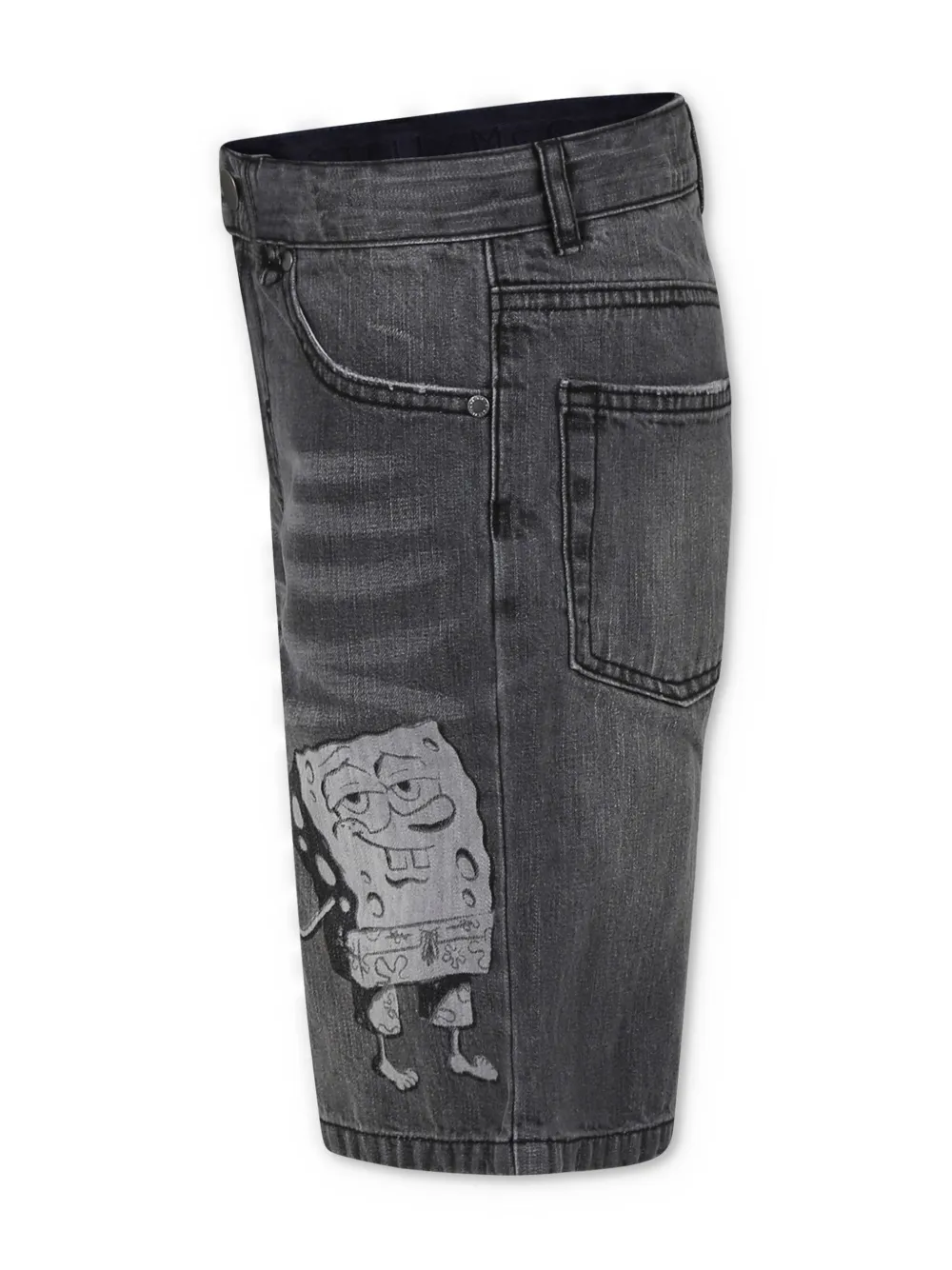 Stella McCartney Kids Spijkershorts met grafische print Grijs