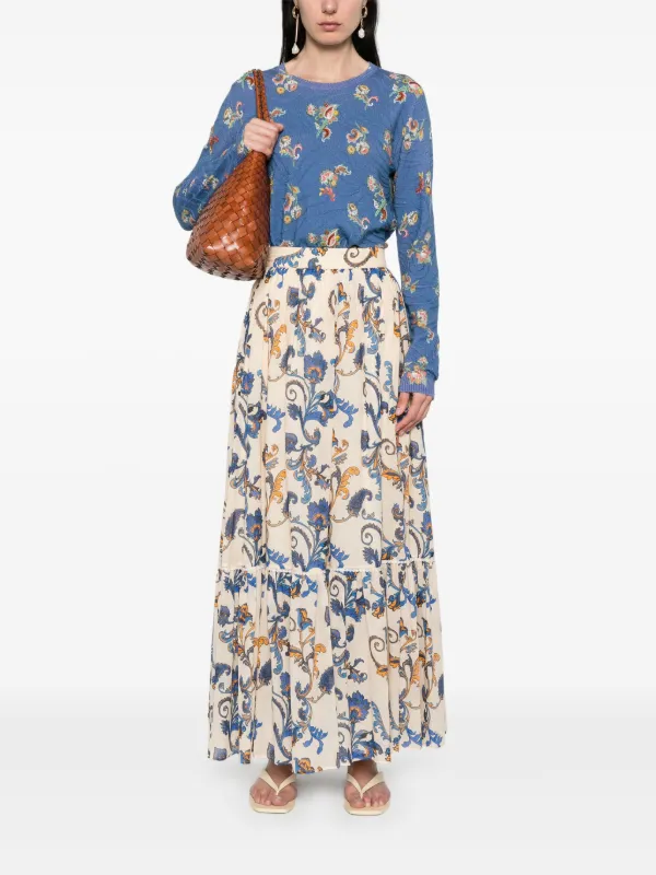 【ETRO】エトロ ペイズリー サテン マキシスカート ETRO ペイズリー マキシスカート | ニュートラル | FARFETCH JP