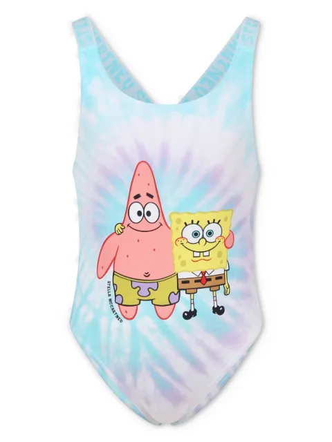 Stella McCartney Kids SpongeBob Graphic Tie-Dye swimsuit