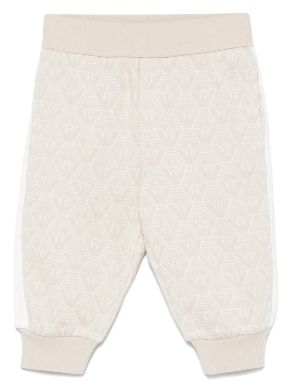 Emporio Armani Kids ロゴジャカード トラックパンツ - ニュートラル Emporio Armani Kids ロゴジャカード トラックパンツ - ニュートラル