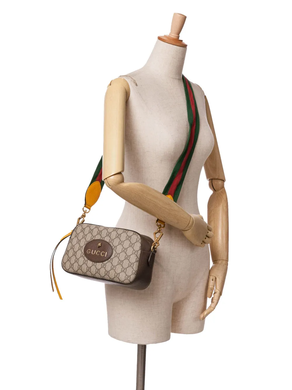 Gucci Pre-Owned 2016-2024 GG Supreme Neo Vintage crossbody bag - Bruin