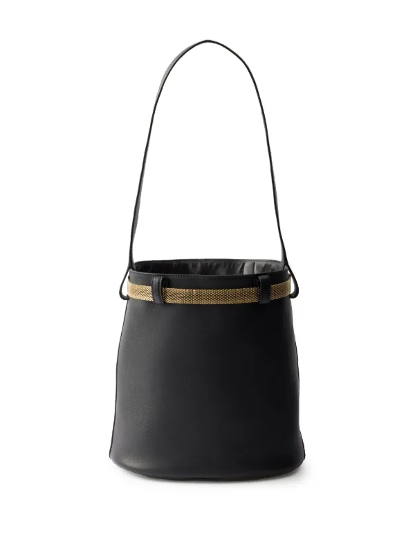 【2024年】お歳暮ギフト Prada バックル バケットバッグ | ブラック | FARFETCH JP バッグ