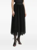 Forte Forte pleated tulle midi skirt - Black