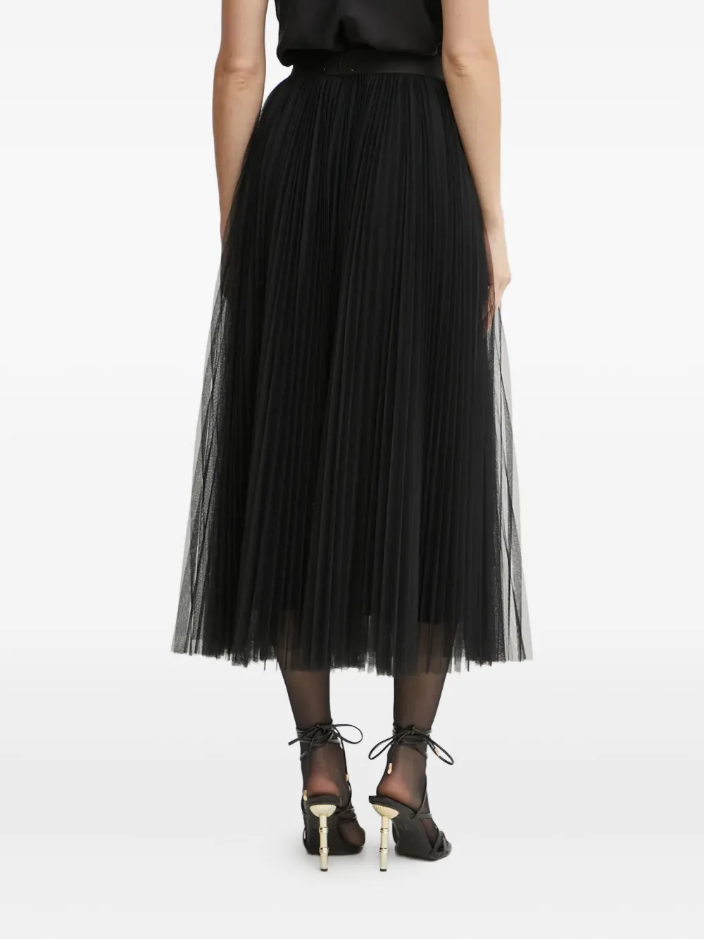 Forte Tulen plooirok Zwart