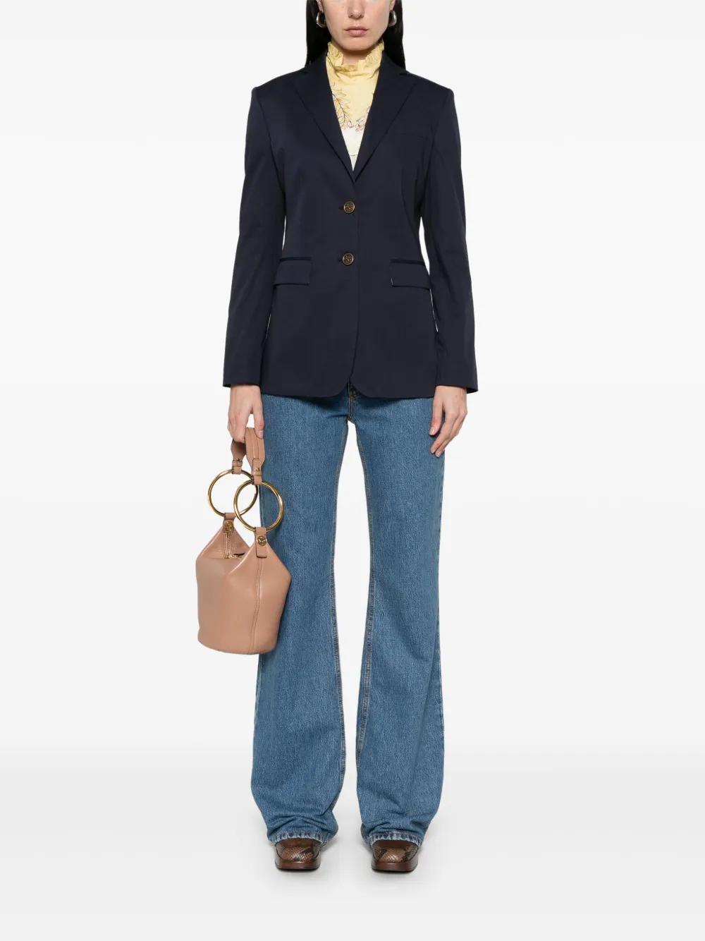 ETRO Gabardine blazer Blauw
