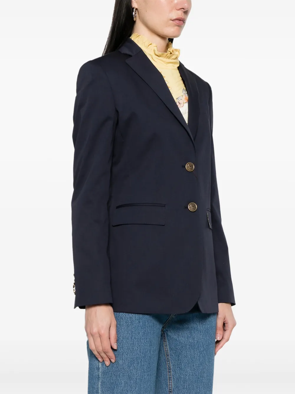 ETRO Gabardine blazer Blauw