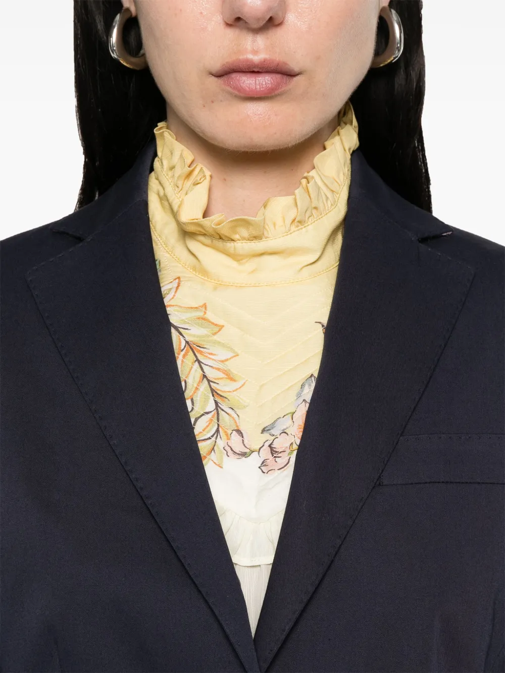 ETRO Gabardine blazer Blauw