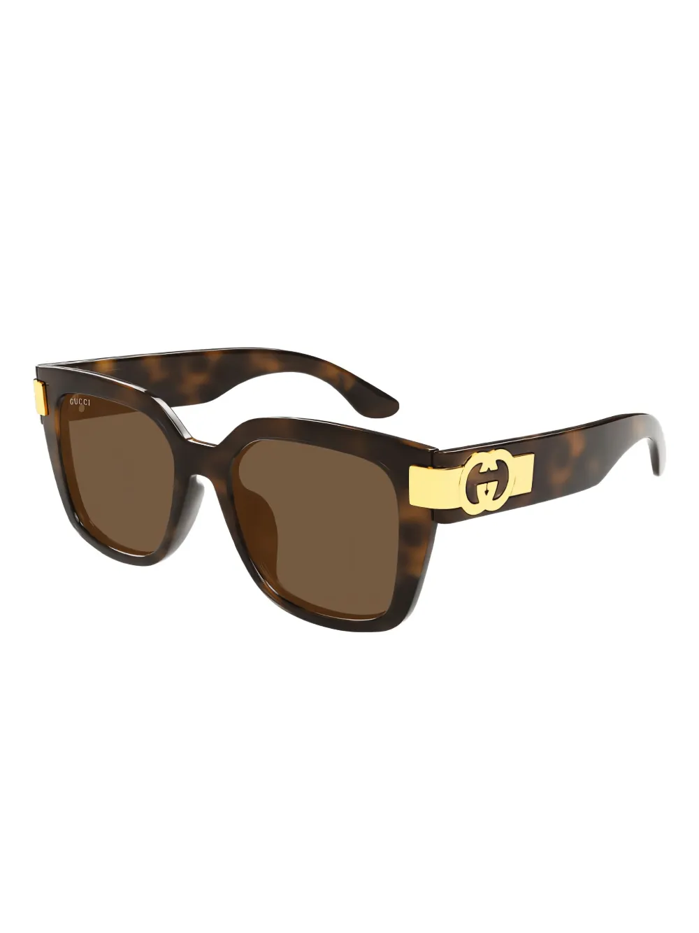 Gucci Eyewear Zonnebril met vierkant montuur - Bruin