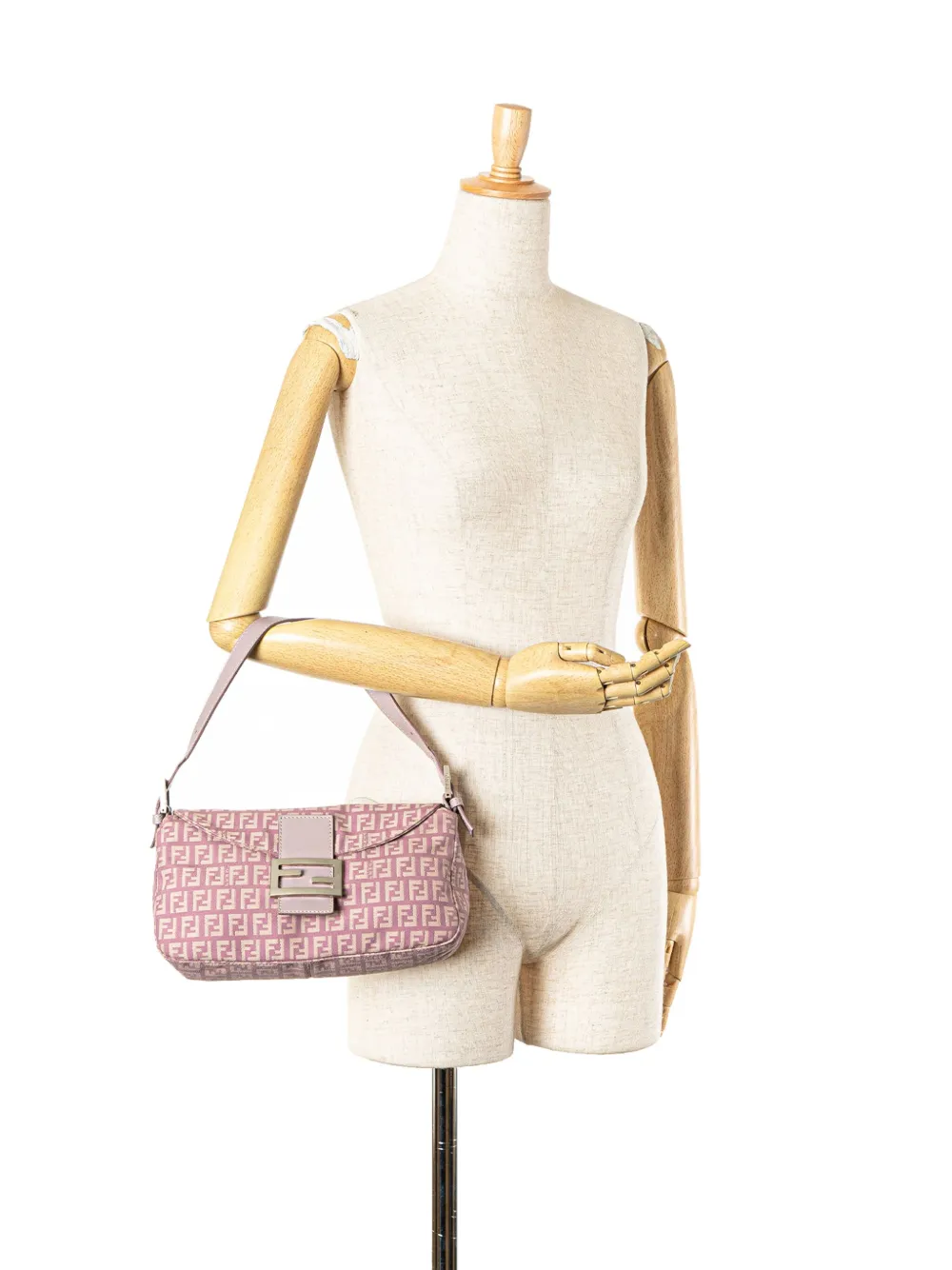 Fendi Pre-Owned 2000-2010 Zucchino Canvas Double Flap shoulder bag - Paars