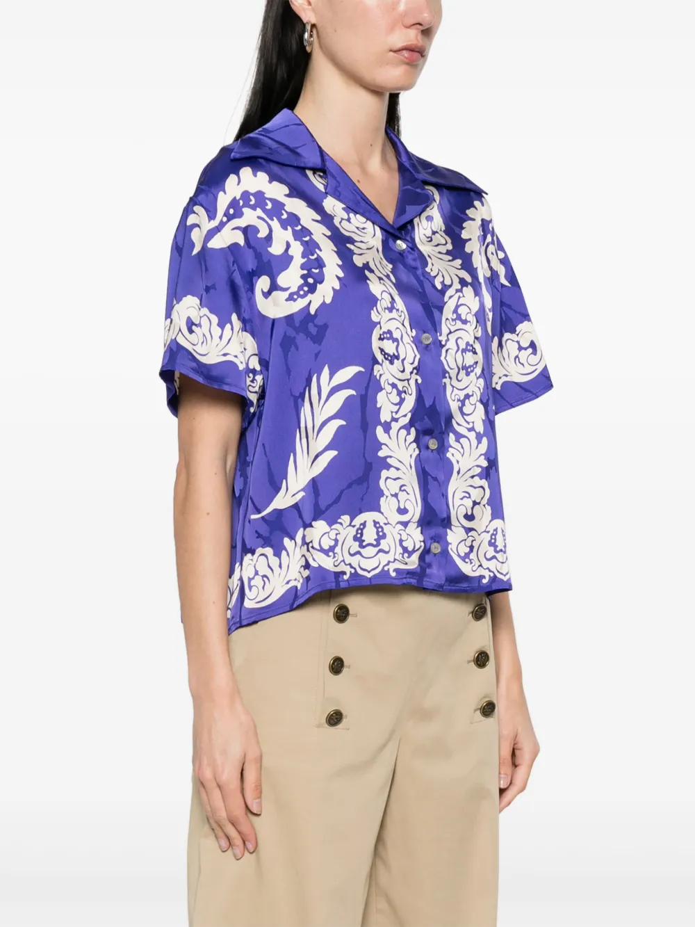 ETRO Blouse met bloemenprint Blauw