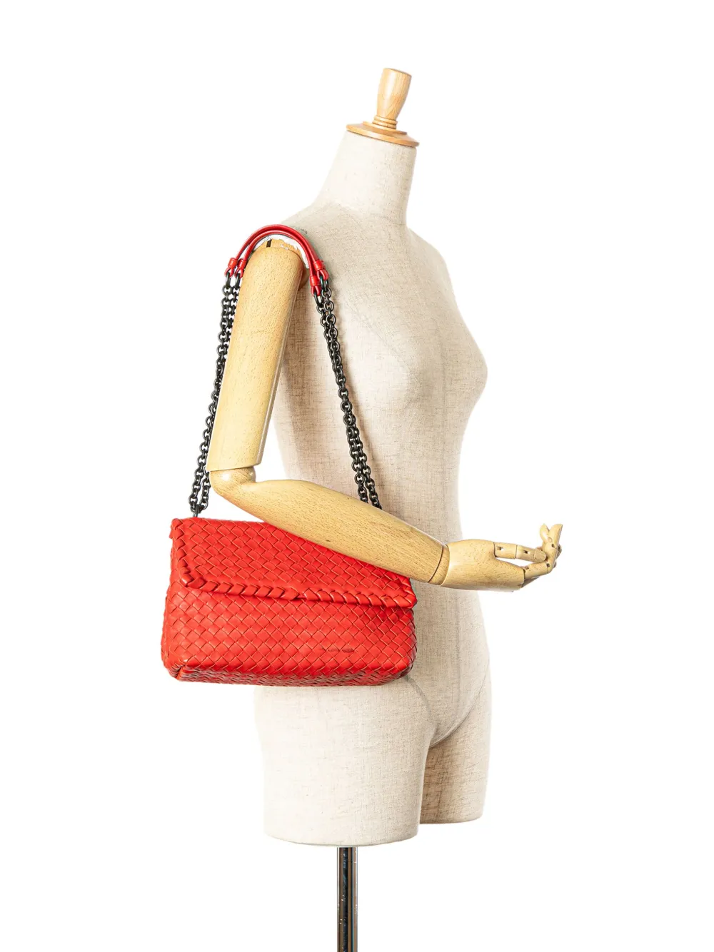 Bottega Veneta Pre-Owned 2012-2024 Small Nappa Intrecciato Olimpia shoulder bag - Rood