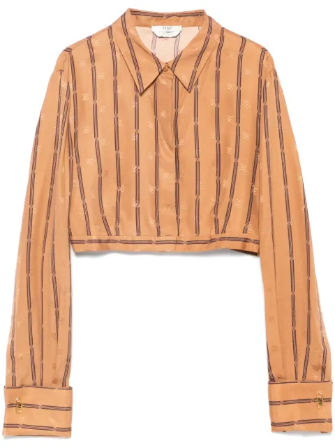 Fendi Pre-Owned camisa de seda con estampado Karligraphy