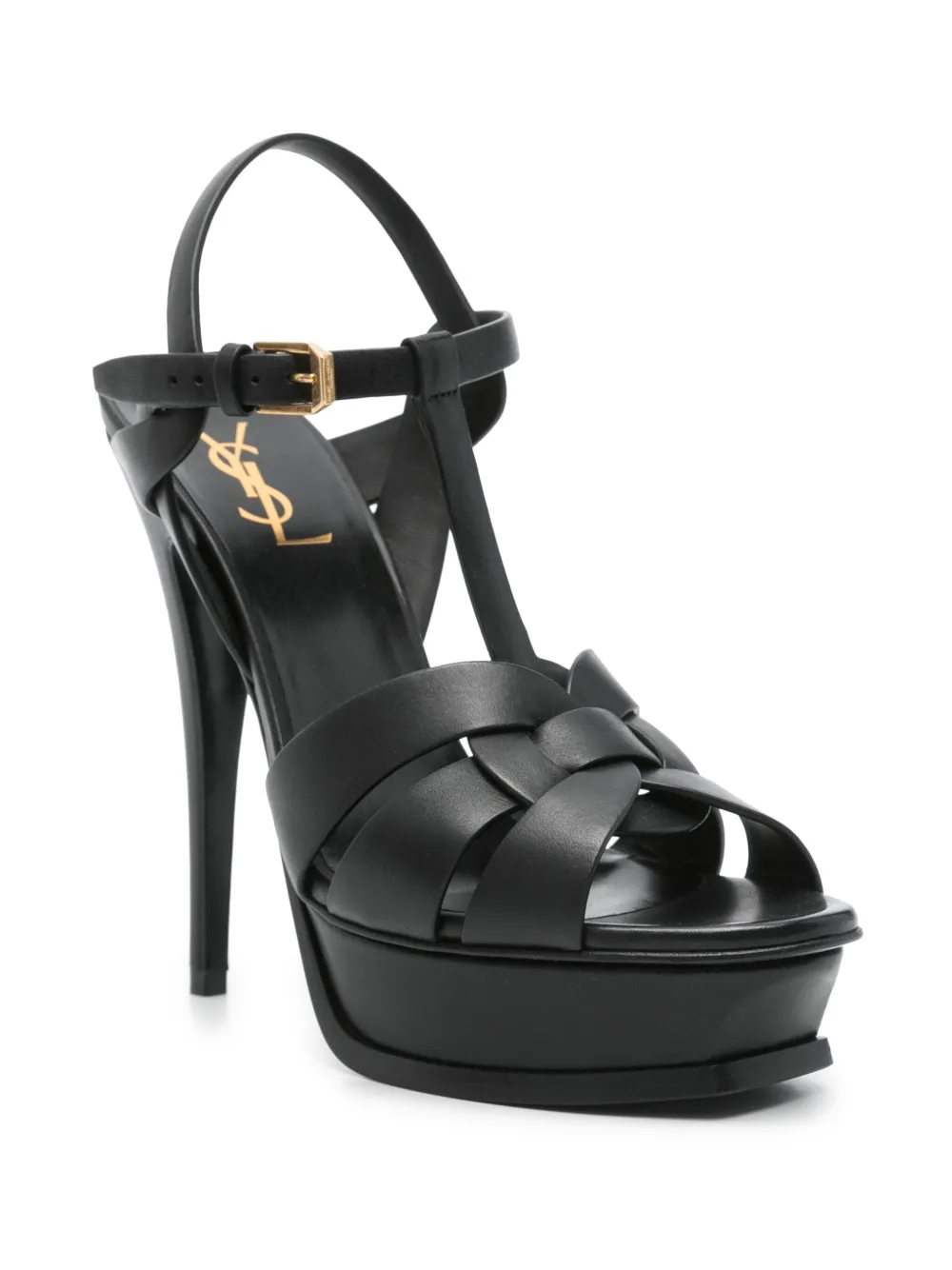 Saint Laurent Pre-Owned 150 mm Tribute sandalen - Zwart