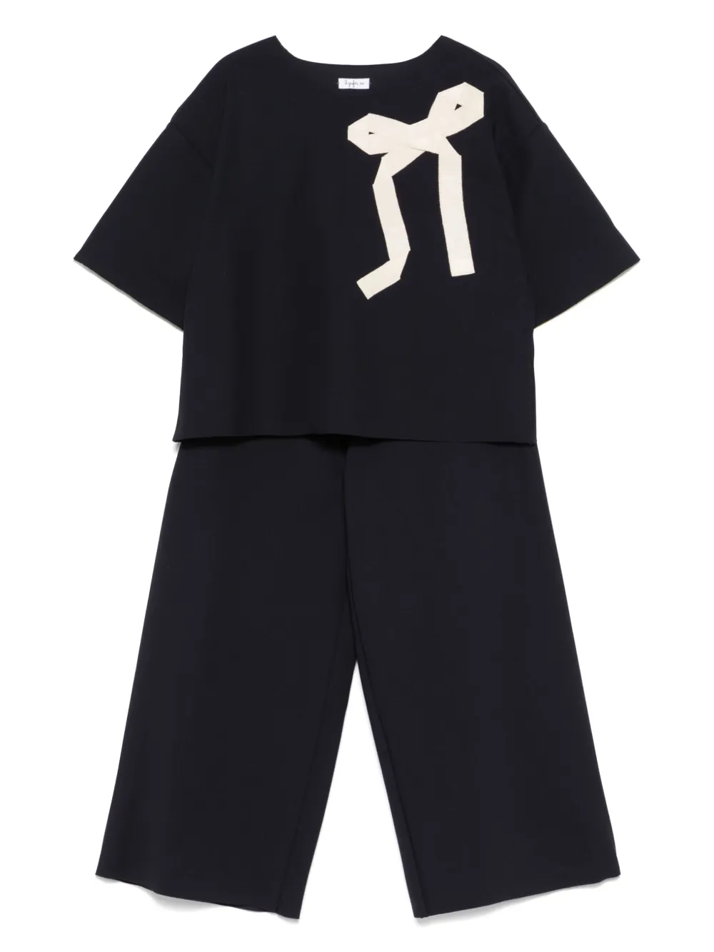 Il Gufo bow-detail trouser set | Blue | Image 1