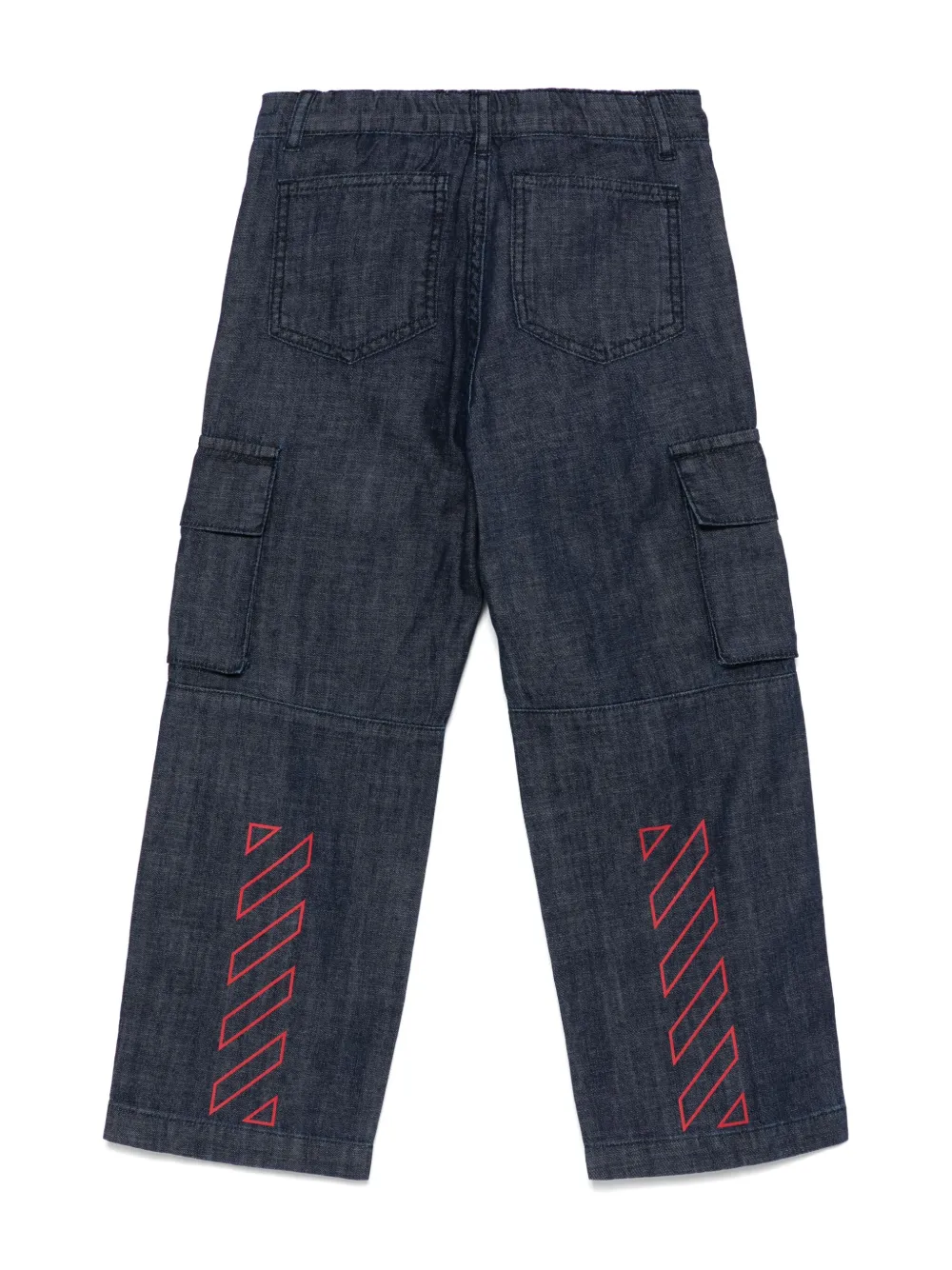 Off-White Kids Diagonal Bookish cargo jeans - Blauw