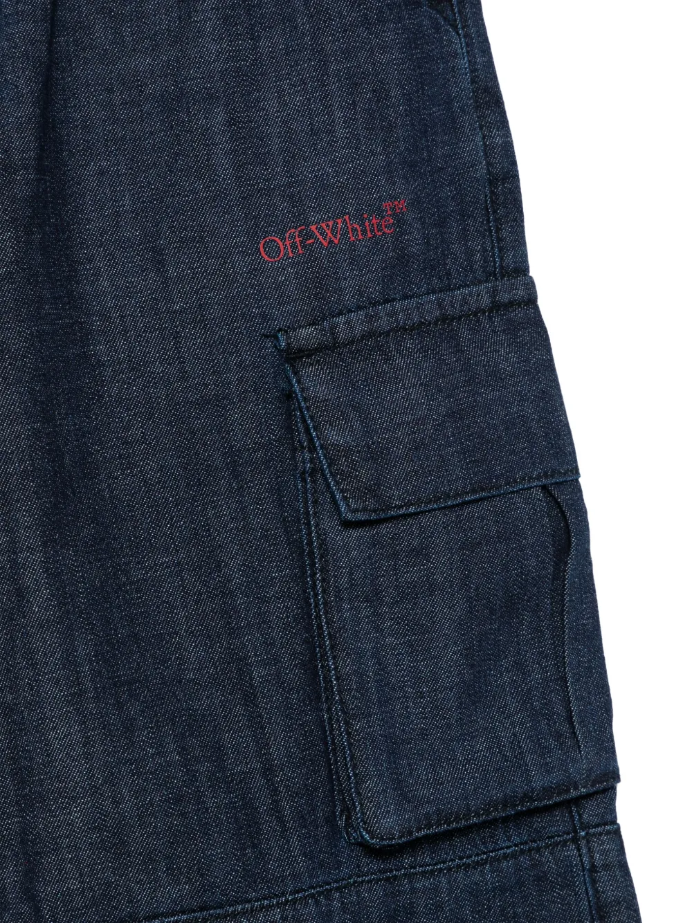 Off-White Kids Diagonal Bookish cargo jeans Blauw