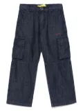 Off-White Kids Diagonal Bookish cargo jeans - Blue