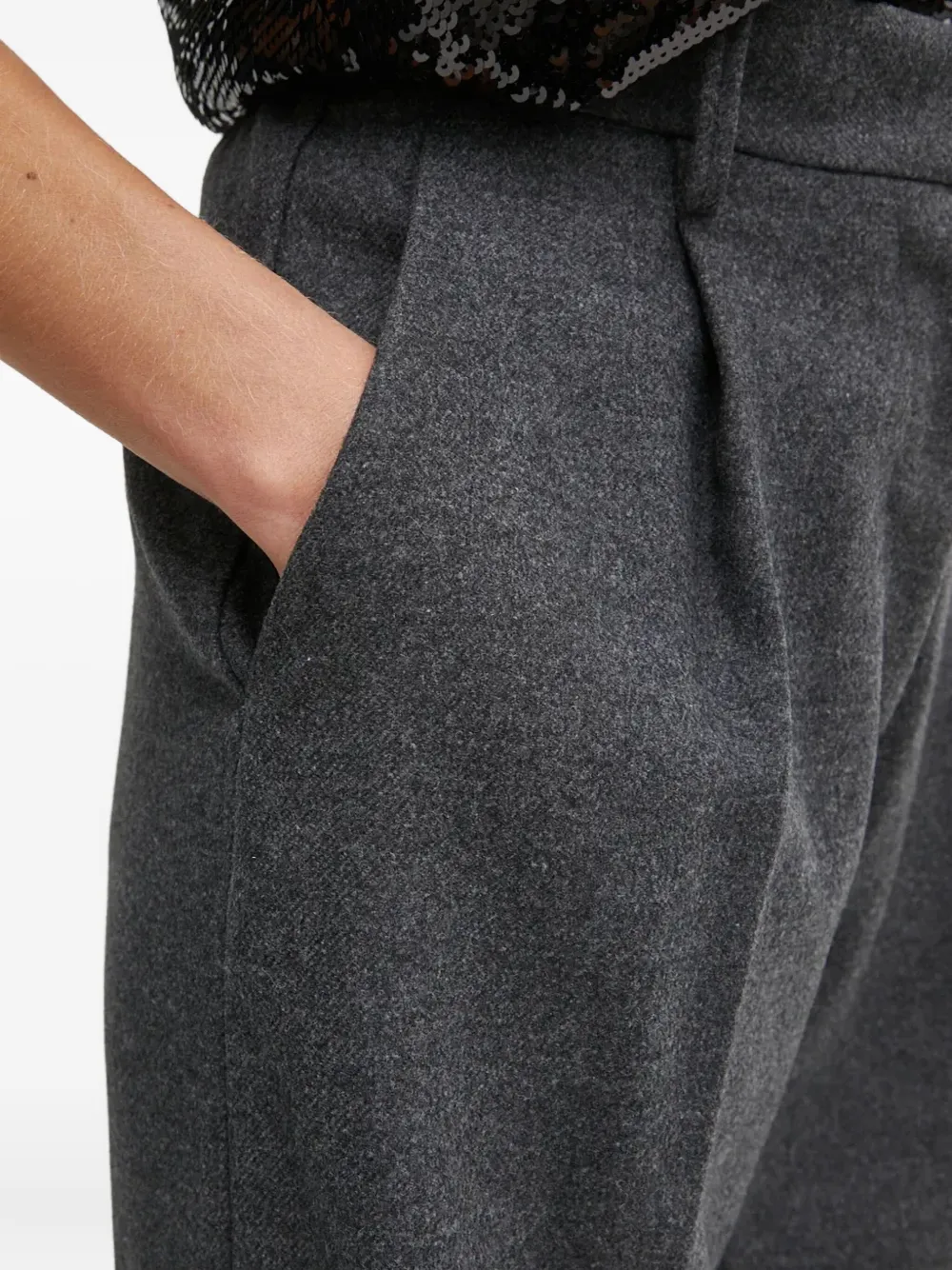 Forte Forte Pleated Trousers In Gray