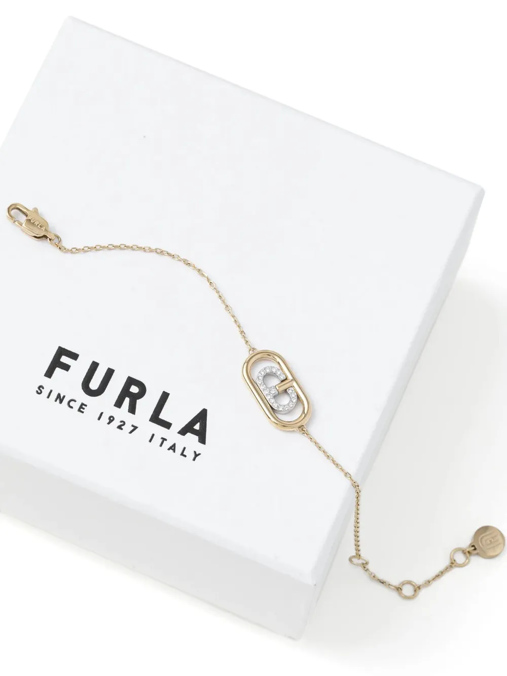  Furla Ooh Crystal-embellished Bracelet - Gold 